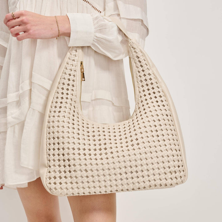 Renne Knot Woven Hobo: Oatmilk