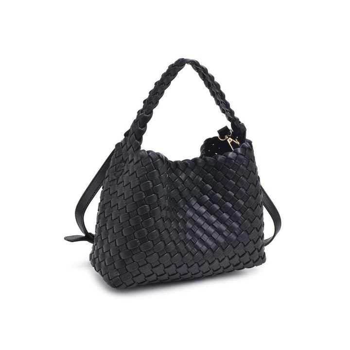 Kaia Woven Crossbody: Black