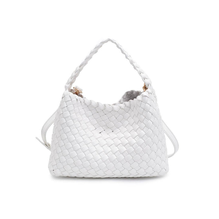 Kaia Woven Crossbody: White