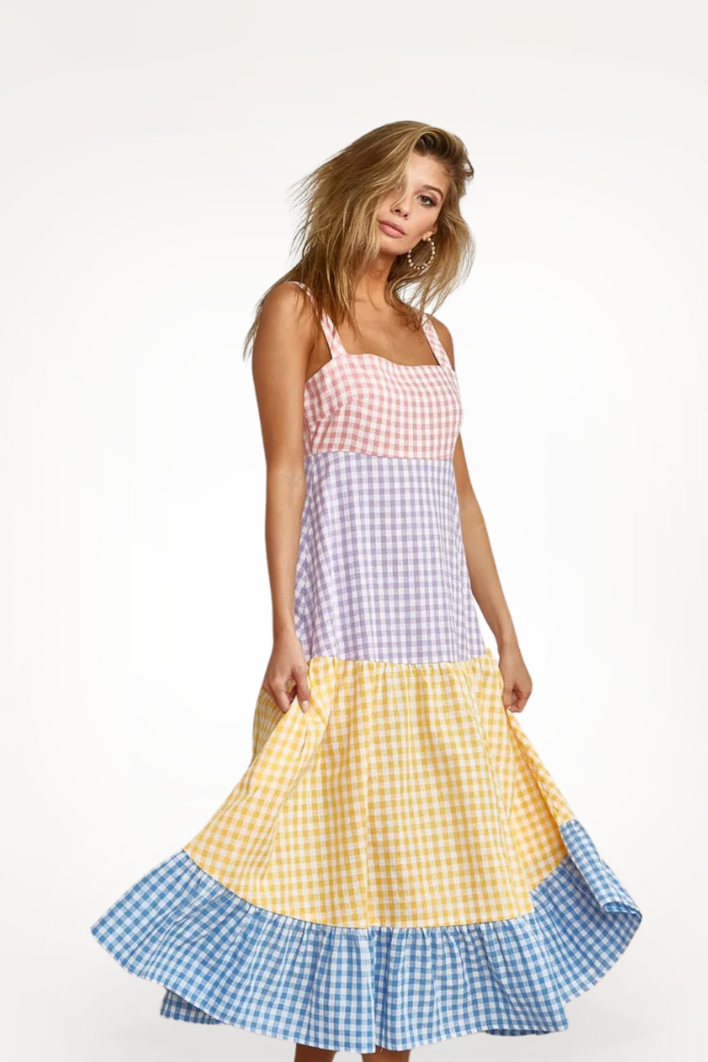 Riley Tiered Gingham Dress