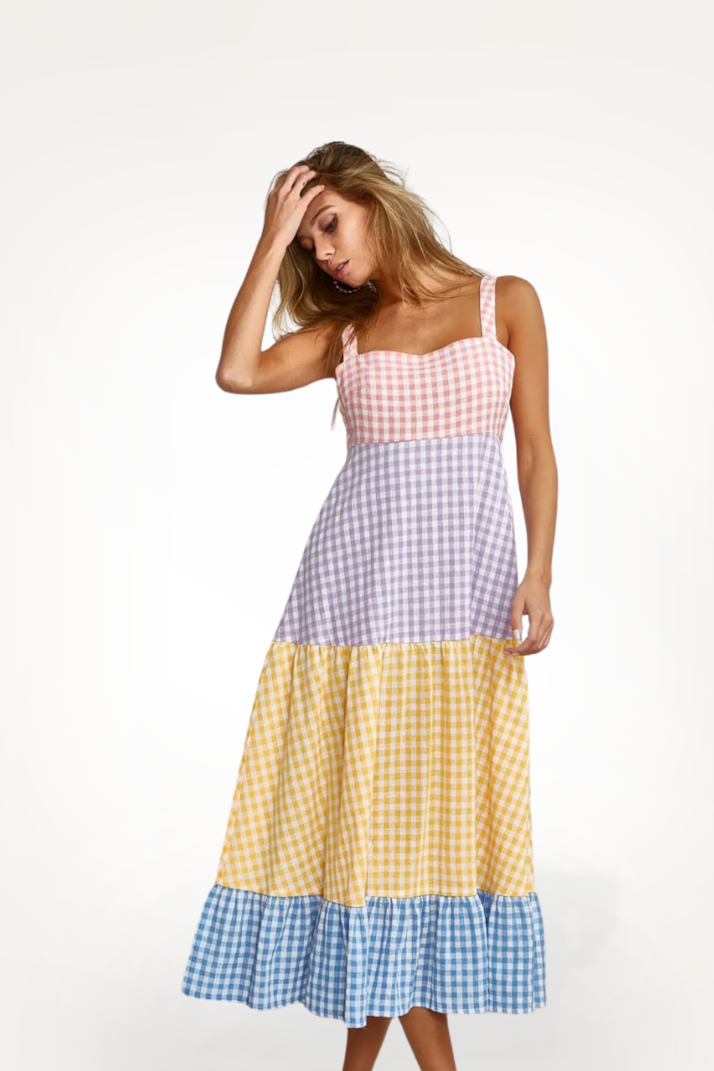 Riley Tiered Gingham Dress