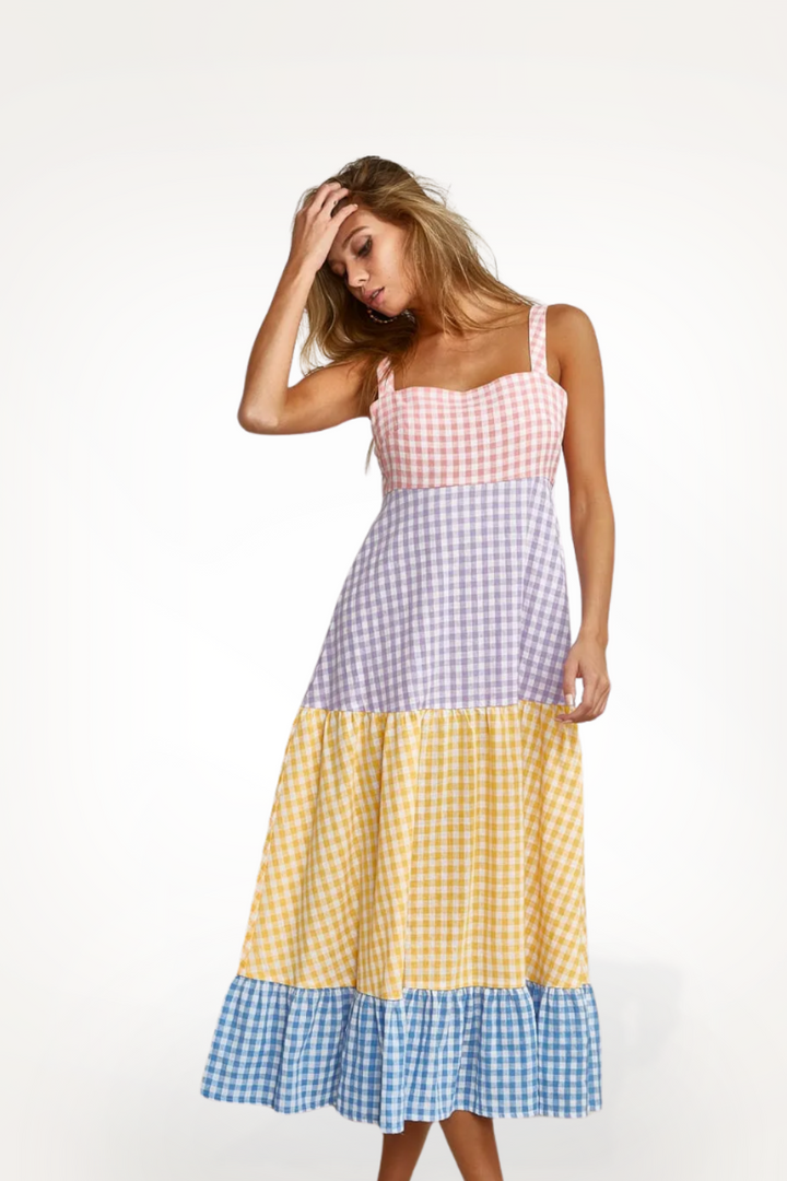 Riley Tiered Gingham Dress