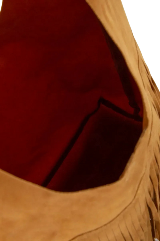 Joanna Fringe Faux Suede Hobo Bag