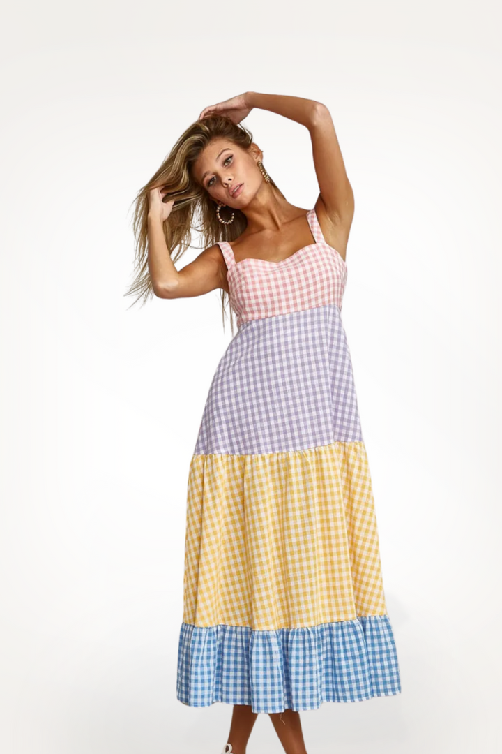 Riley Tiered Gingham Dress