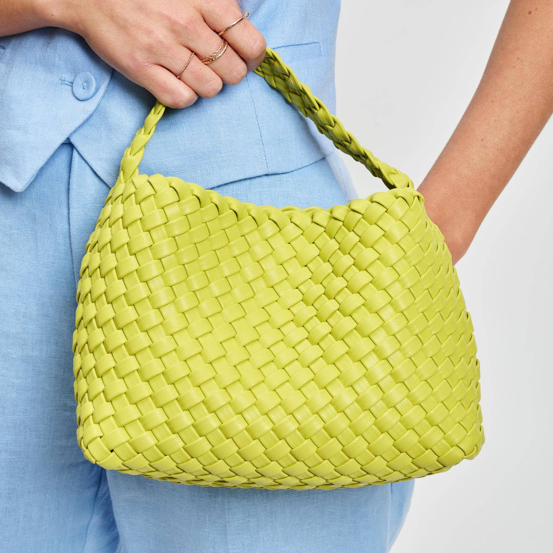Kaia Woven Crossbody: Lemon