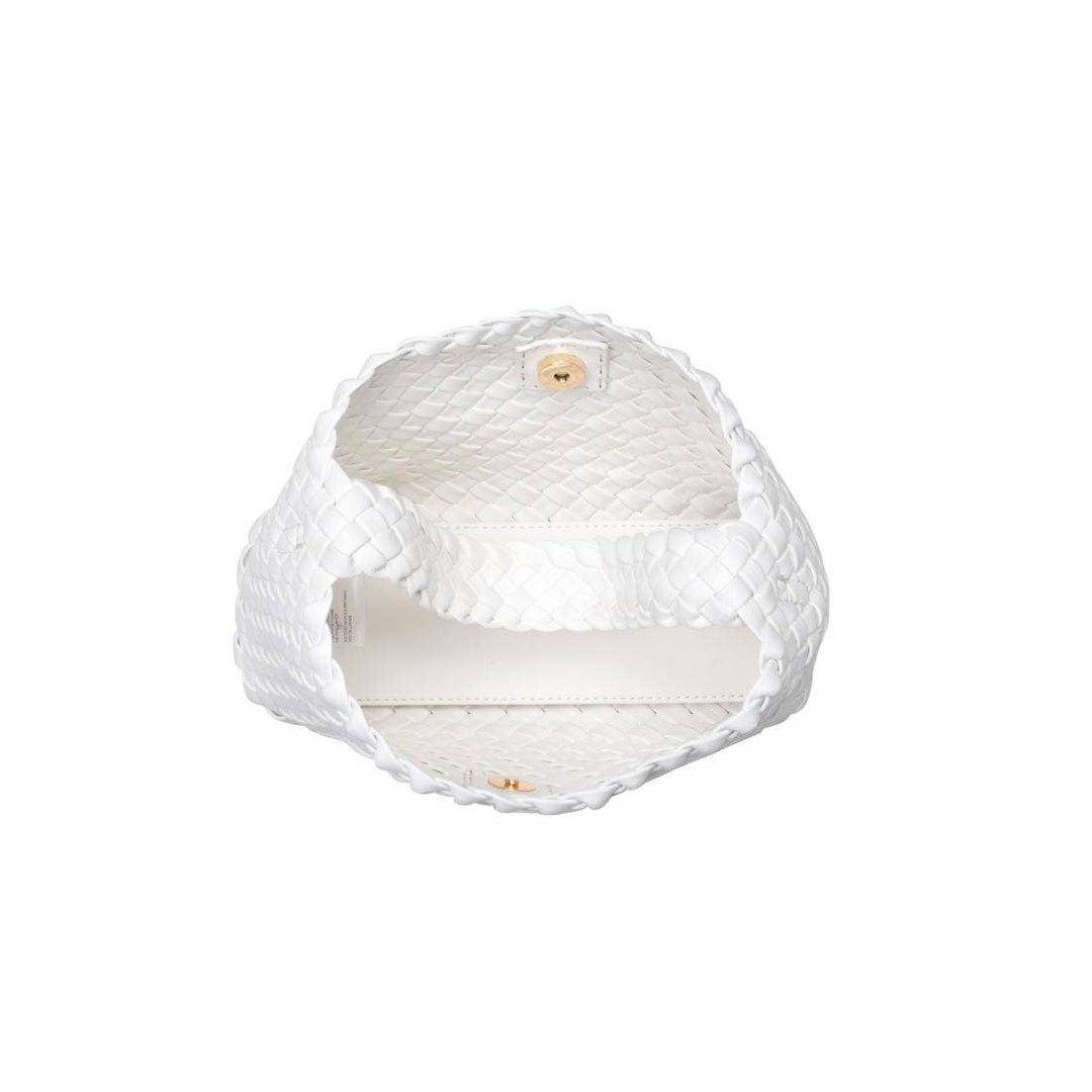 Kaia Woven Crossbody: White