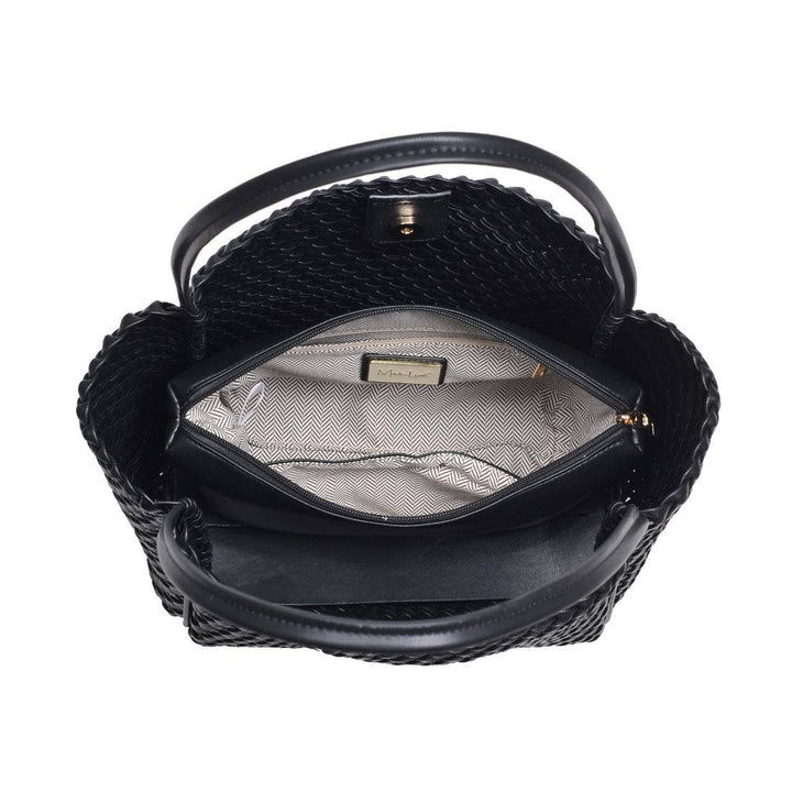 Gladys Woven Tote: Black