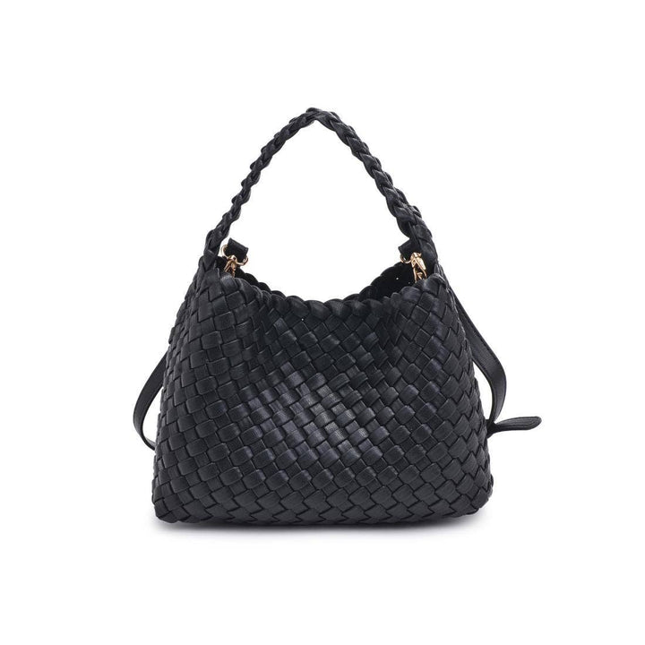 Kaia Woven Crossbody: Black