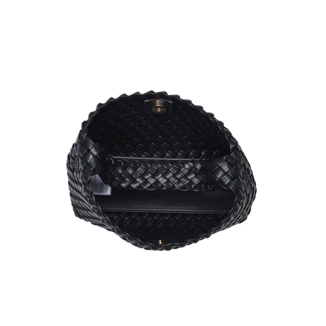 Kaia Woven Crossbody: Black