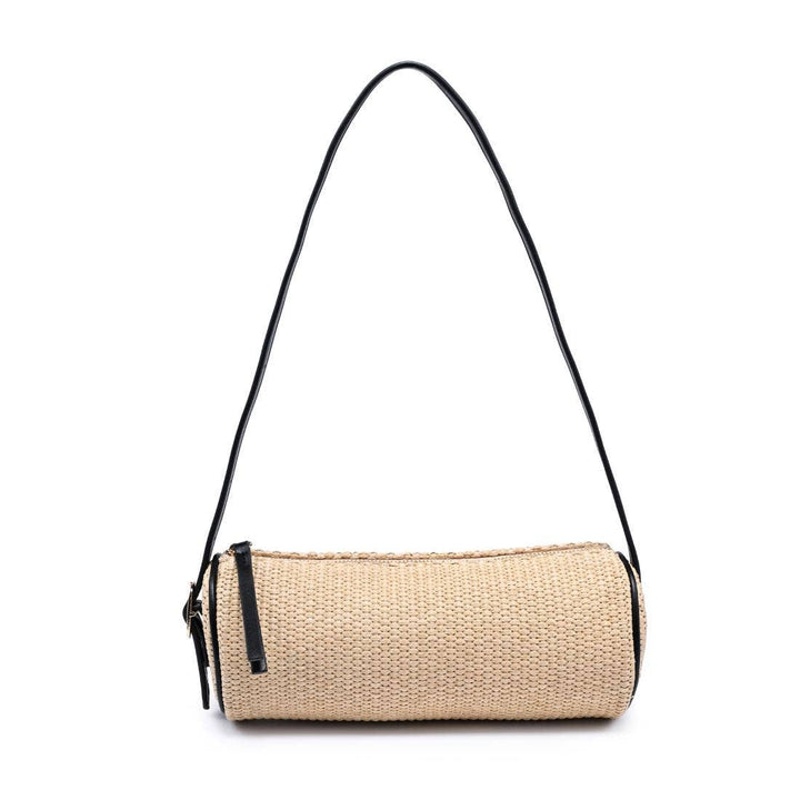 Mila - Straw Shoulder Bag: Natural