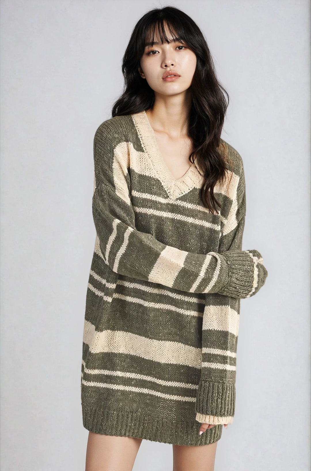 green striped sweater dress Erin Sweater Dress