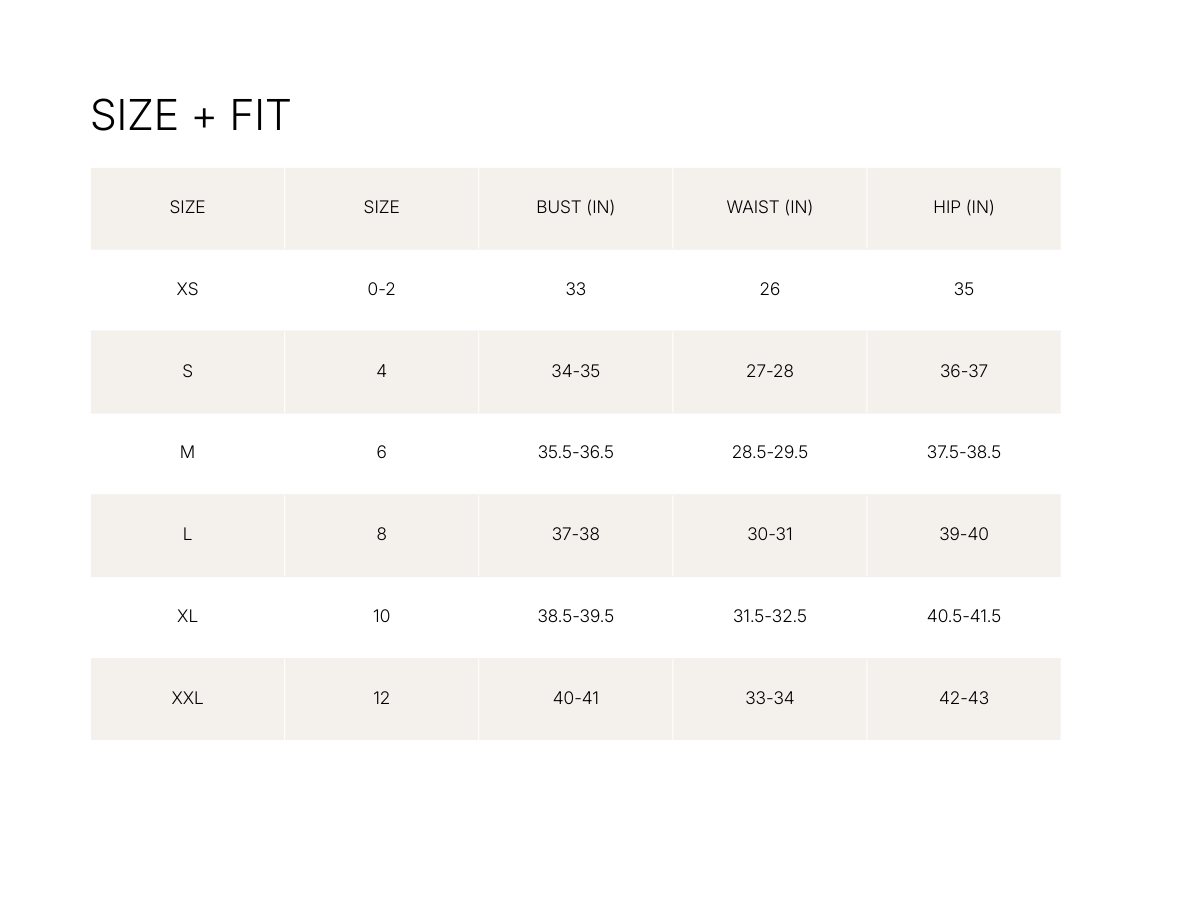 Size & Fit Guide