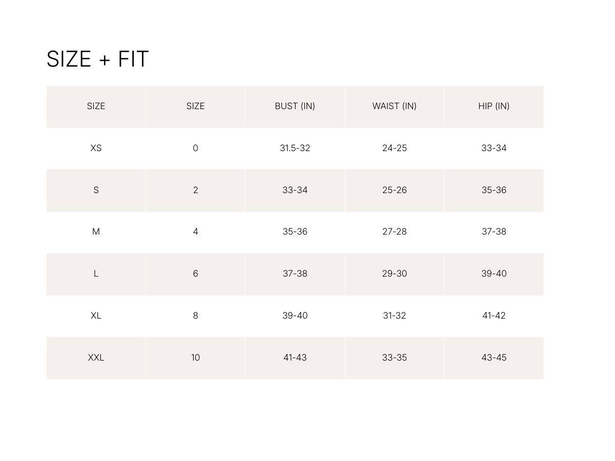 Size & Fit Guide