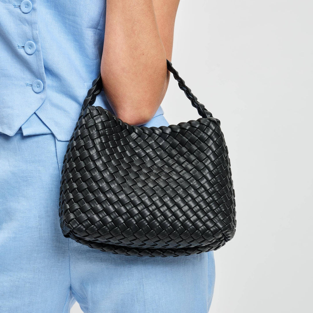 Kaia Woven Crossbody: Black