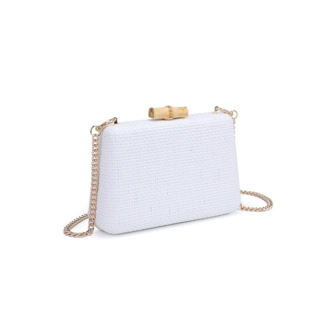 Melina Evening Bag: White
