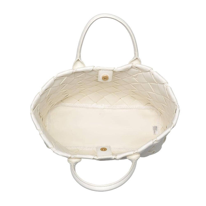 Adeline Woven Tote: Oatmilk