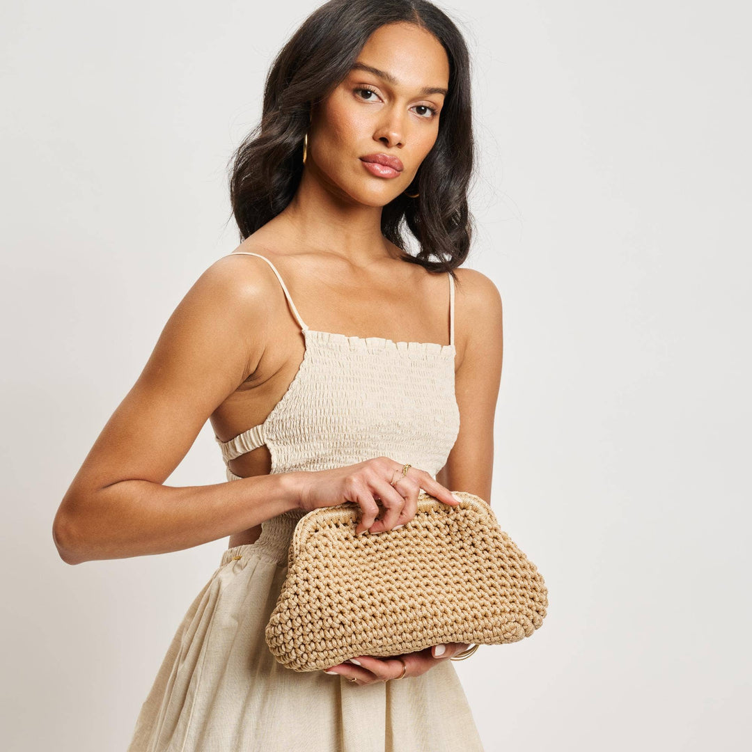 Anastasia Clutch: Natural
