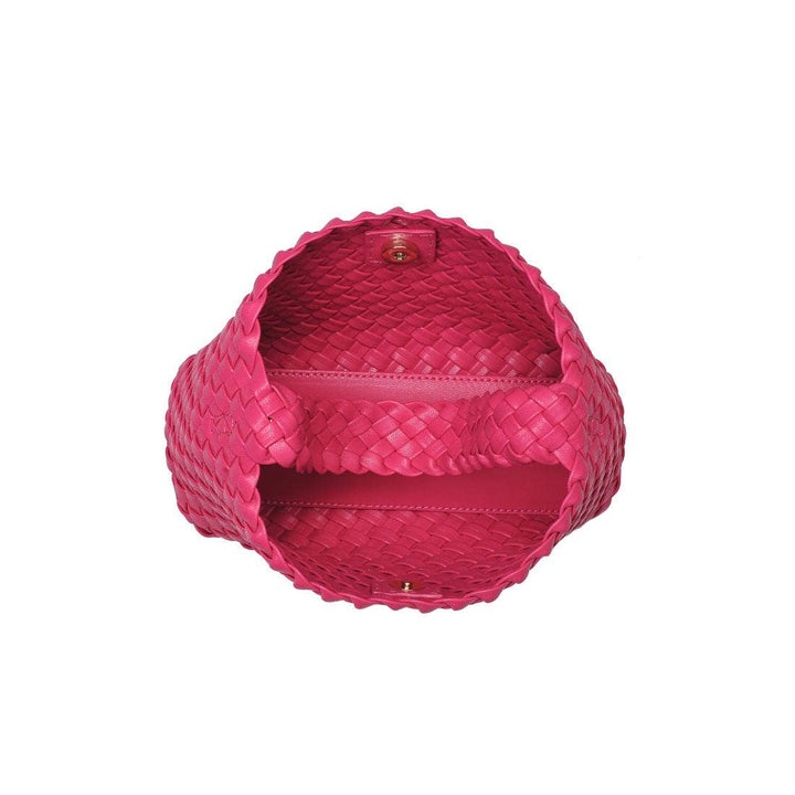 Kaia Woven Crossbody: Fuchsia