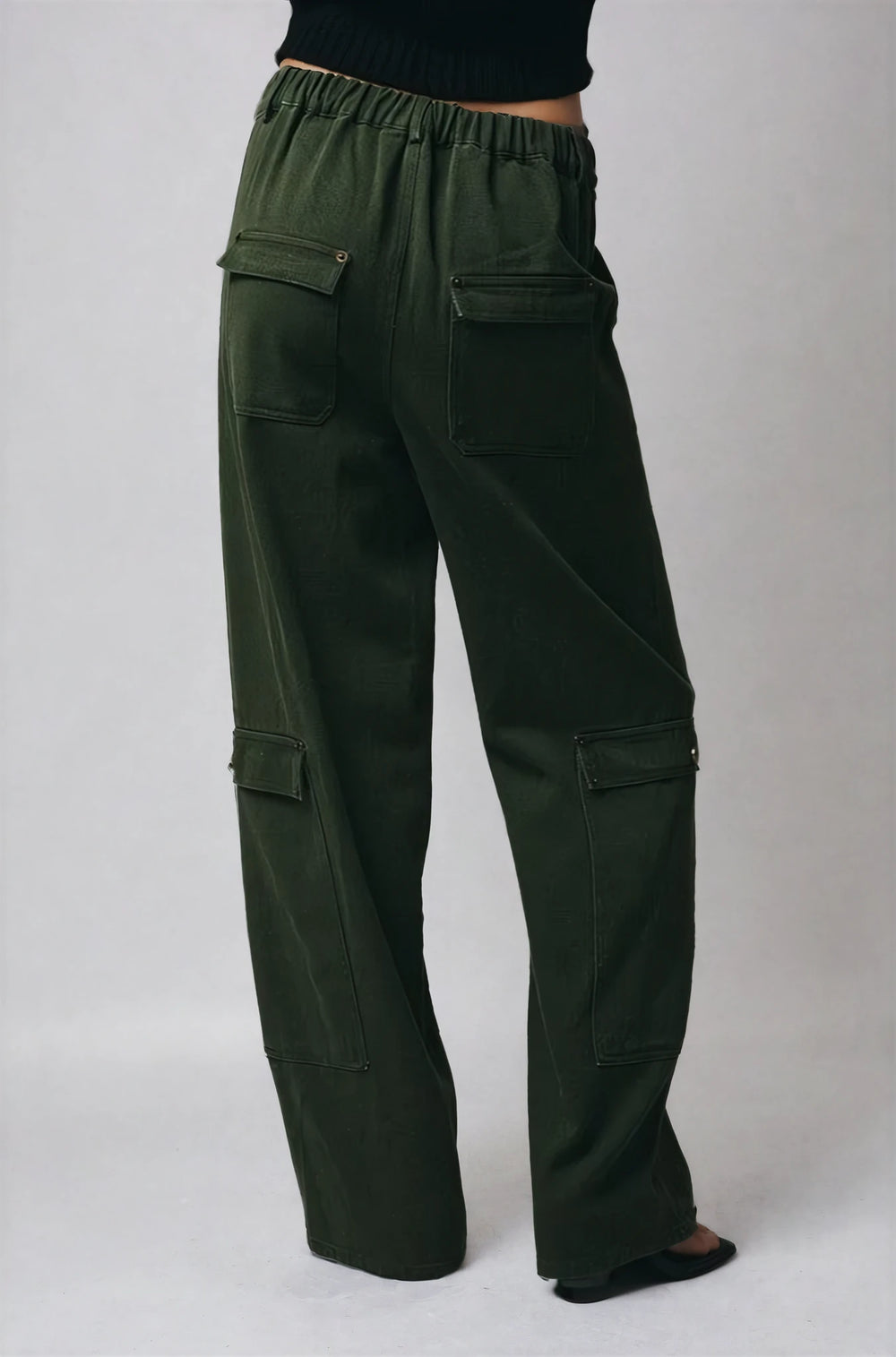 Gray HOME BY 8PM CLUB graphic sweatshirt on model